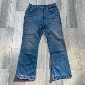 Liz Claiborne Lizwear Lightweight Straight Leg Distressed High Rise Jeans Sz 10